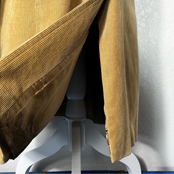 J. Crew Vtg Women’s Corduroy Trench Coat Sz L Preppy Y2K Normcore Timeless Cozy - Picture 5 of 16